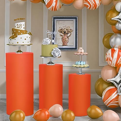 Babenest Cylinder Pedestal Covers Set of 3 Spandex Elastic Decor