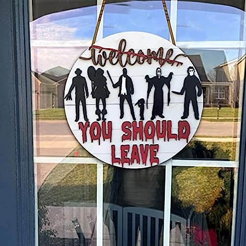 Halloween Horror Welcome Sign for Front Door