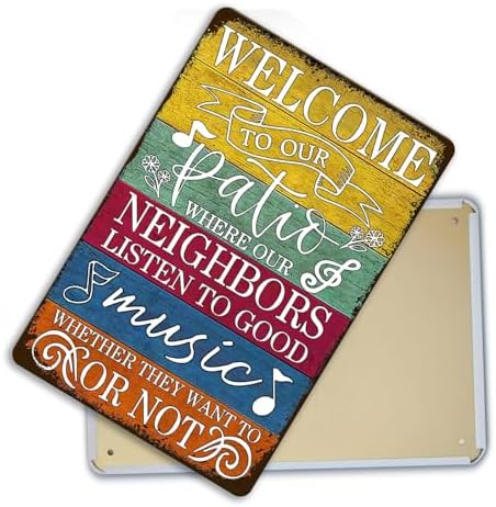 Welcome To Our Patio Personalized Metal Sign 8x12 Inch