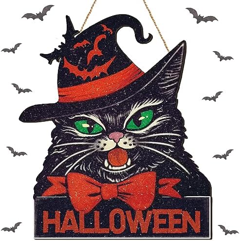 Boao Halloween Front Door Sign Wall Wreath