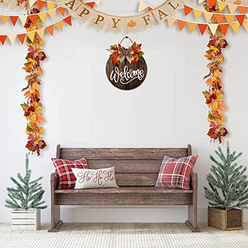 Rustic Wooden Fall Welcome Sign Halloween Decor