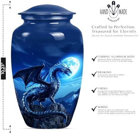 Dragon Urn for Ashes 10 Inch Size
