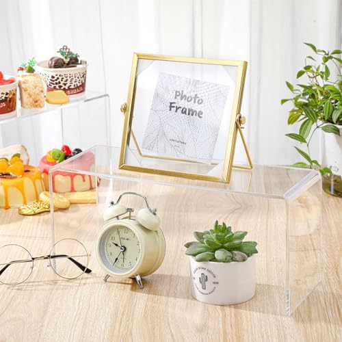 Soaoo 4pcs Clear Acrylic Display Riser Stand for Cupcakes and Collectibles