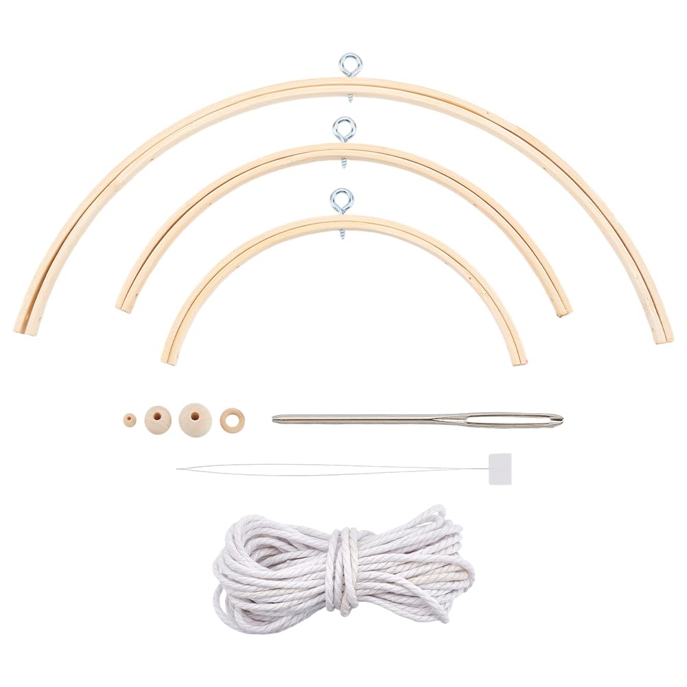 DELORIGIN Wooden Wind Chime DIY Kit for Home Decoration