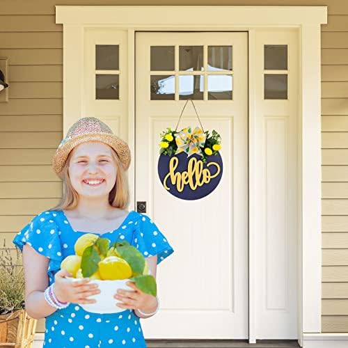 Whaline 3D Hello Summer Wooden Welcome Sign with Bowknot