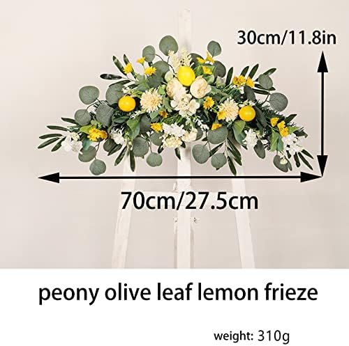 Belupai 275in Artificial Peony Daisy Swag with Lights
