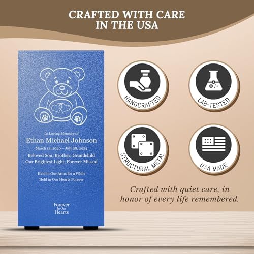 Customizable Cremation Urn with Teddy Bear Design
