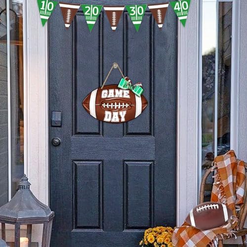 Deroro Football Game Day Sign Front Door Decor
