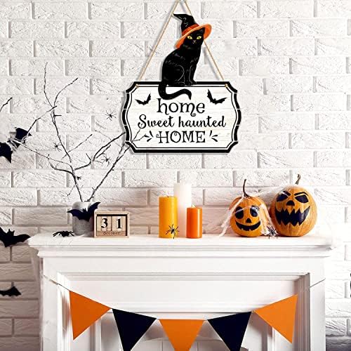 Halloween 3D Black Cat Door Hanger Decor Sign