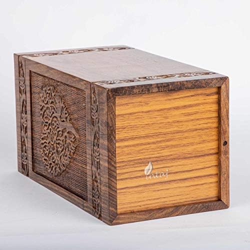 Handmade Rosewood Urn for Human Ashes - Heart Tree Medium 150 Cuin
