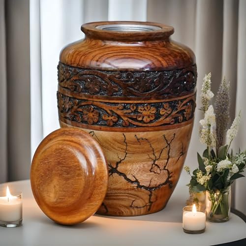 Generic Best Urn for Human Ashes Large Wooden Urn