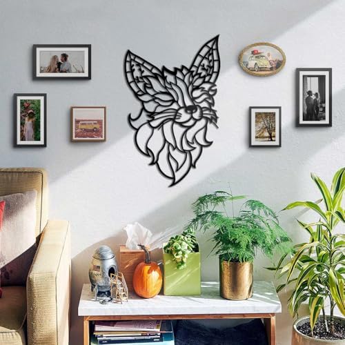 BONPERLA Dreamer Fox Wall Decor Abstract Geometric Metal Art