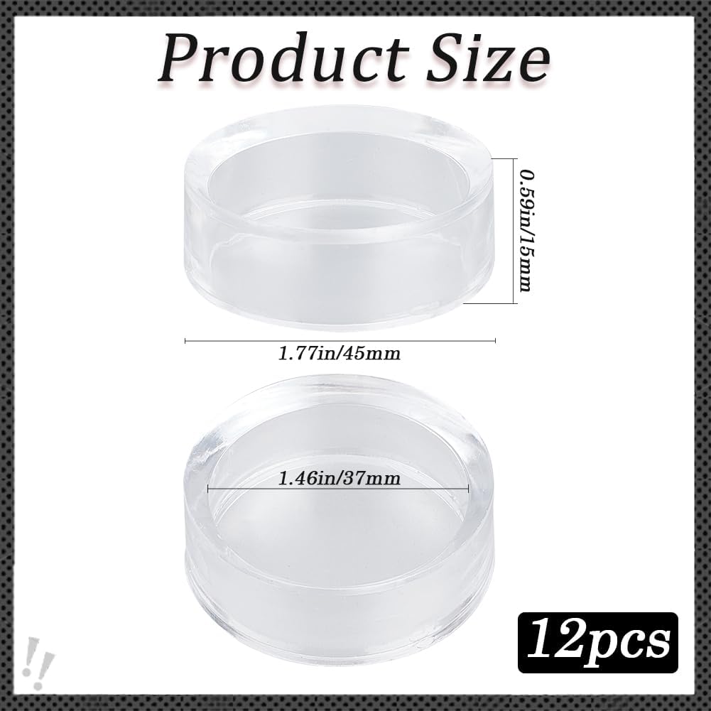 GORGECRAFT 12Pcs Clear Acrylic Risers Display Stands