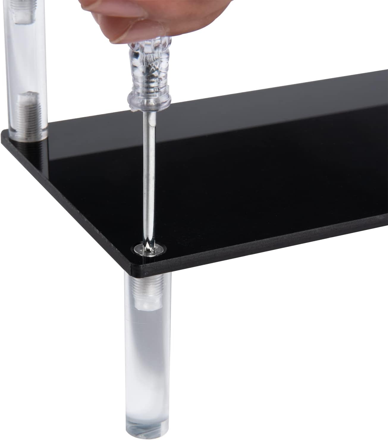 BYCY 2 Pack 2-Tier Acrylic Display Stand for Small Items