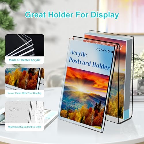 Boloyo Acrylic Easel Display Stand 4PC 6x4 Inch Holder