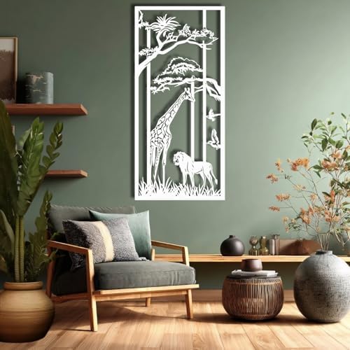 KingGenius Wildlife Metal Wall Art African Safari Decor