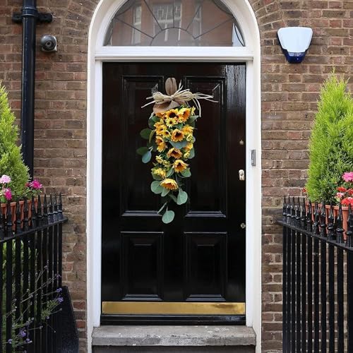 Spring Sunflower Wreath for Front Door Decor