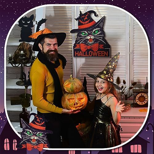 Boao Halloween Front Door Sign Wall Wreath