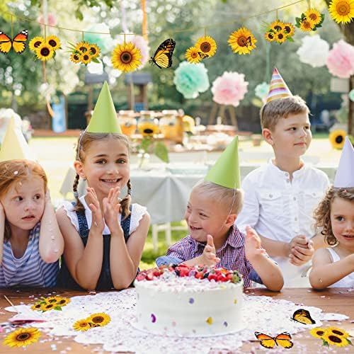 Qunclay 36 Pcs Summer Sunflower Tree Decorations