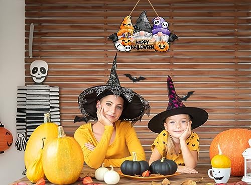 Happy Halloween Gnome Wreath Door Sign