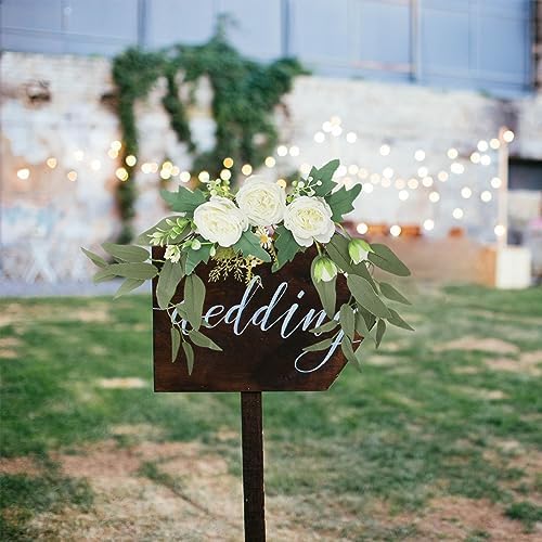 Artificial White Hydrangea Flower Swag for Wedding Arch Decor