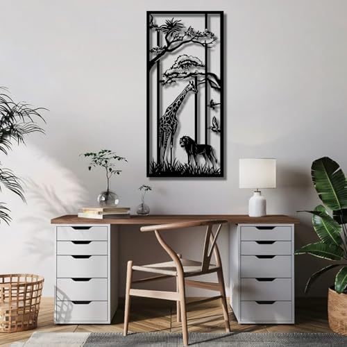 KingGenius Wildlife Metal Wall Art African Safari Decor