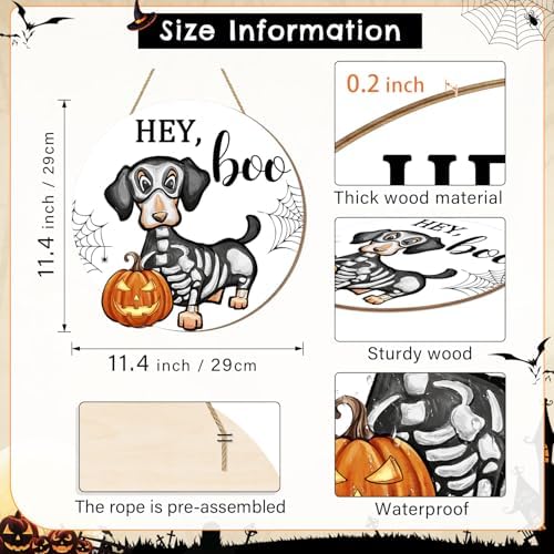 Halloween Ghost Dog Door Hanging Sign Decor