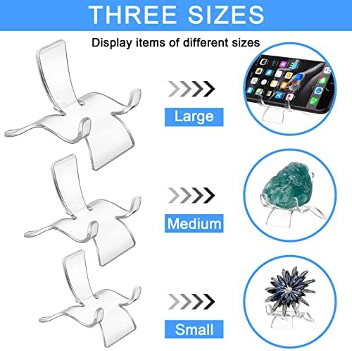 Qunclay 72 Pcs Rock Display Stand with 3 Sizes