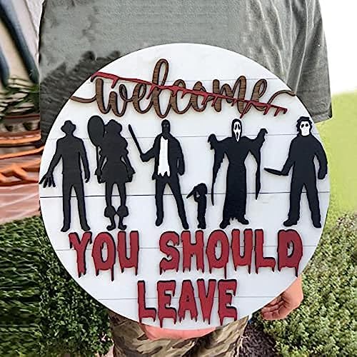 Halloween Horror Welcome Sign for Front Door
