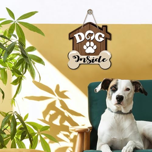 Bolisom Rustic Door Wreath Sign with Paw Prints