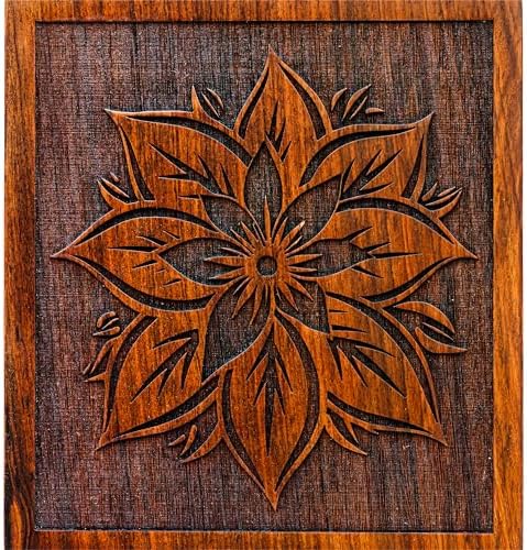 Premium Wooden Urn - Floral Design for Humans and Pets