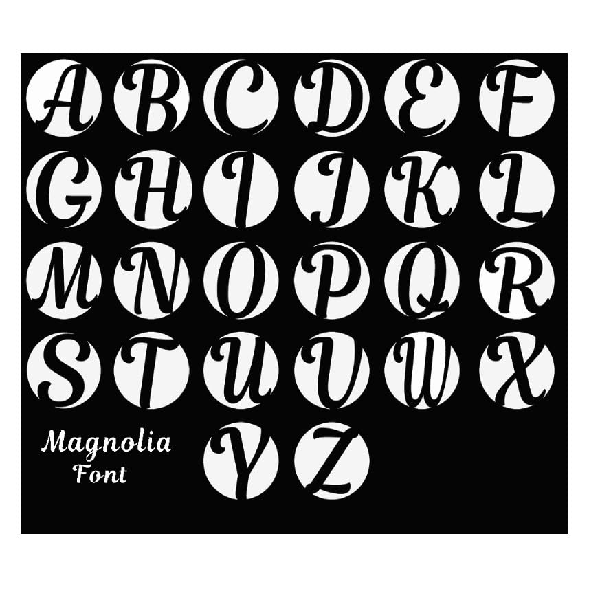 PK Decor Front Door Metal Initial Monogram Sign