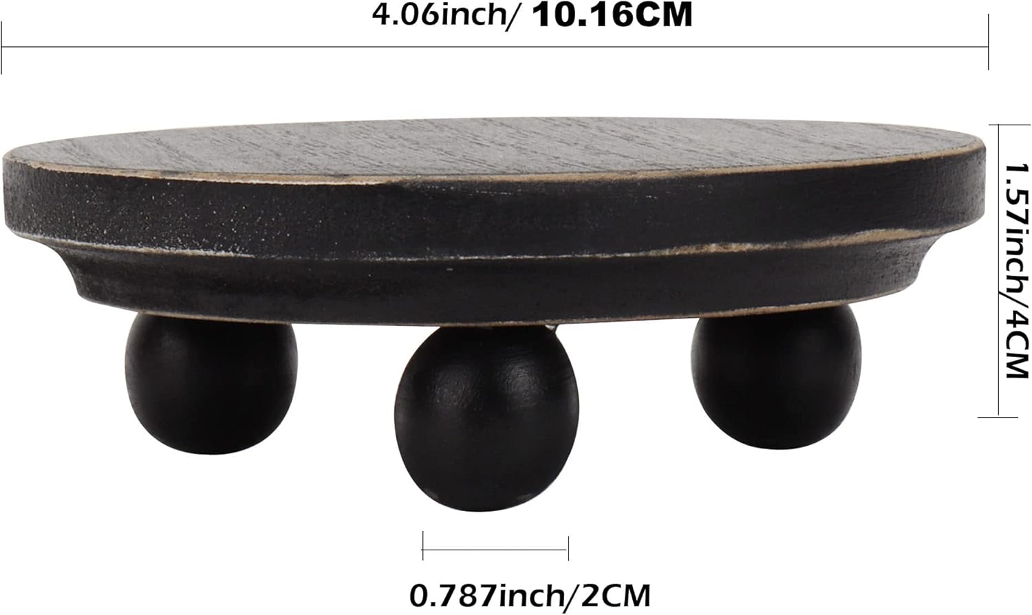 Defined Deco Mini Wood Risers for Display Set of 2 Black