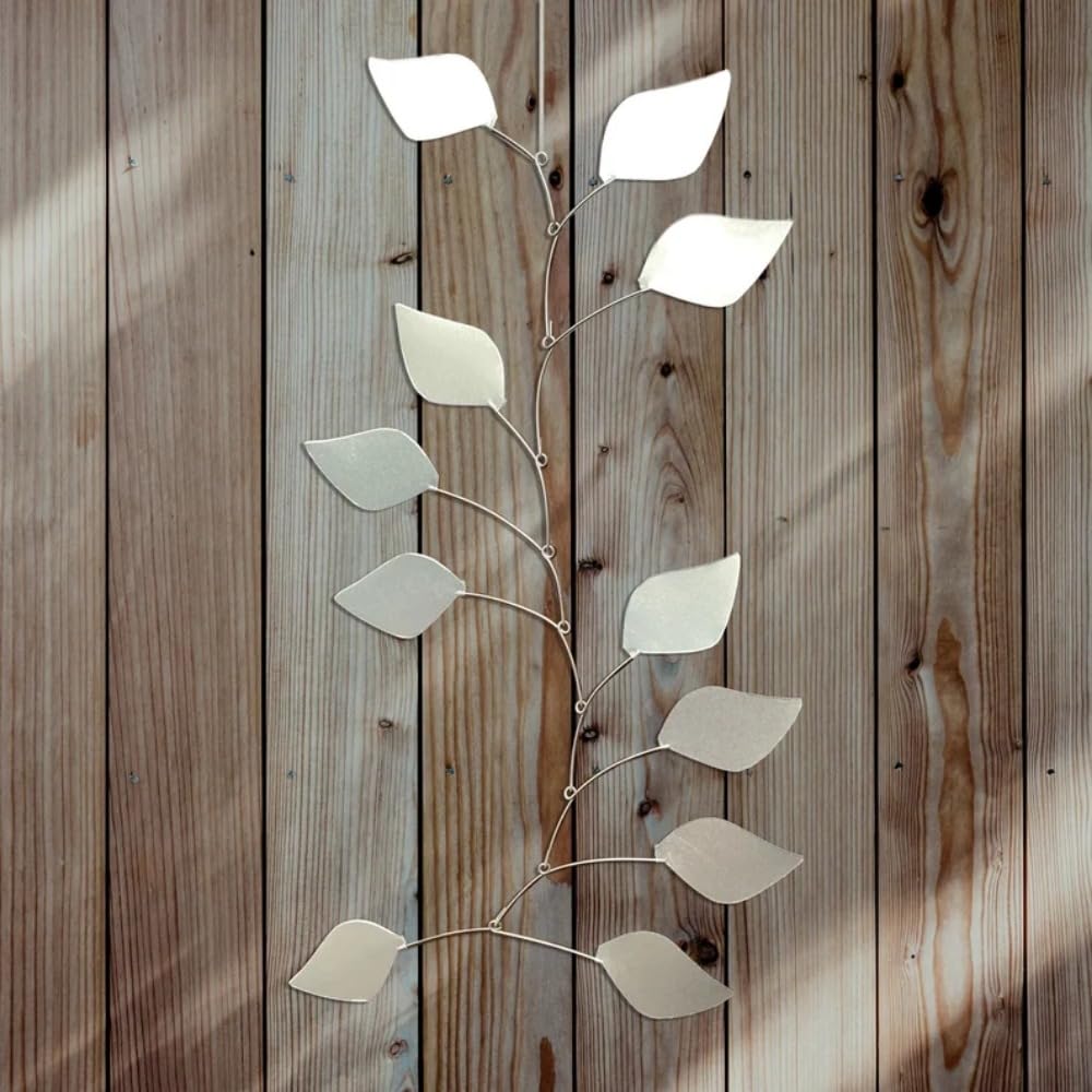 Silver Leaves Waterfall Hanging Mobile 12x20