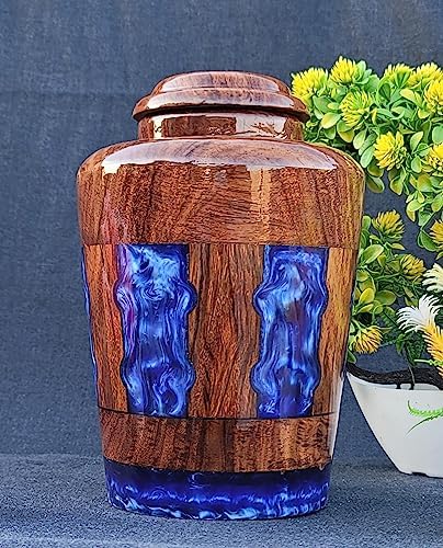 Rosewood Resin Cremation Urn with Personalization