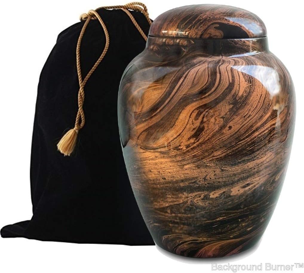Fiber Glass Cremation Urn - Handcrafted Light Weight Adult Funeral Urn for Ashes