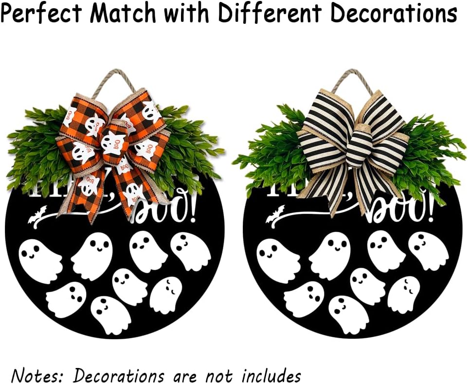 Halloween Door Welcome Sign with Twine Rope Hanging Decor