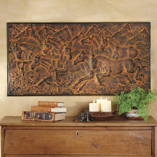 Black Forest Dcor Mountain Run Horse Wall Plaque