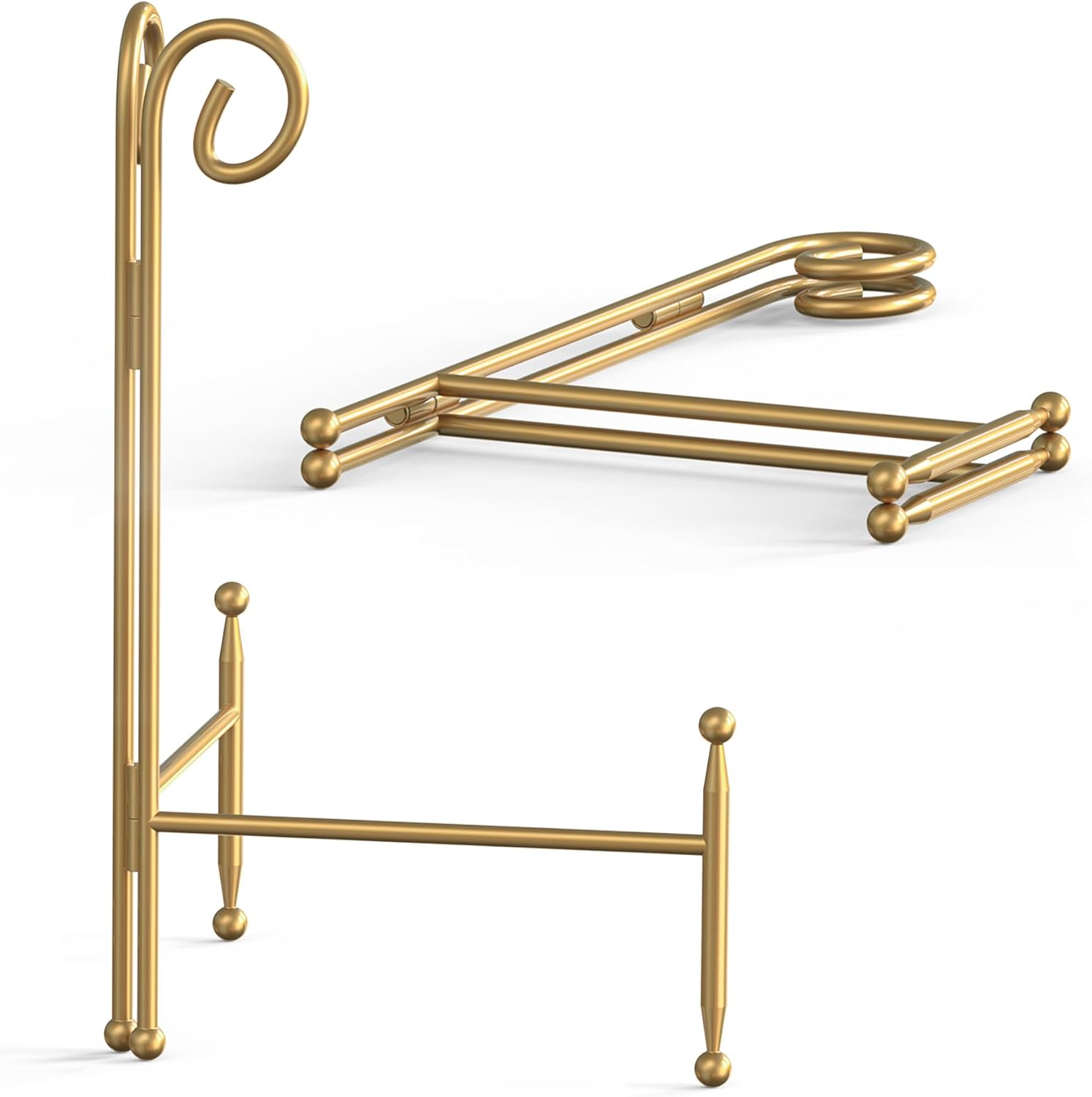 Foldable Metal Plate Stand for Home Decor