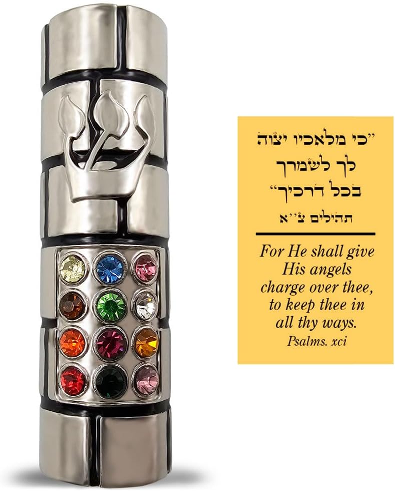 Protection Car Mezuzah with Travelers Prayer Scroll from Jerusalem