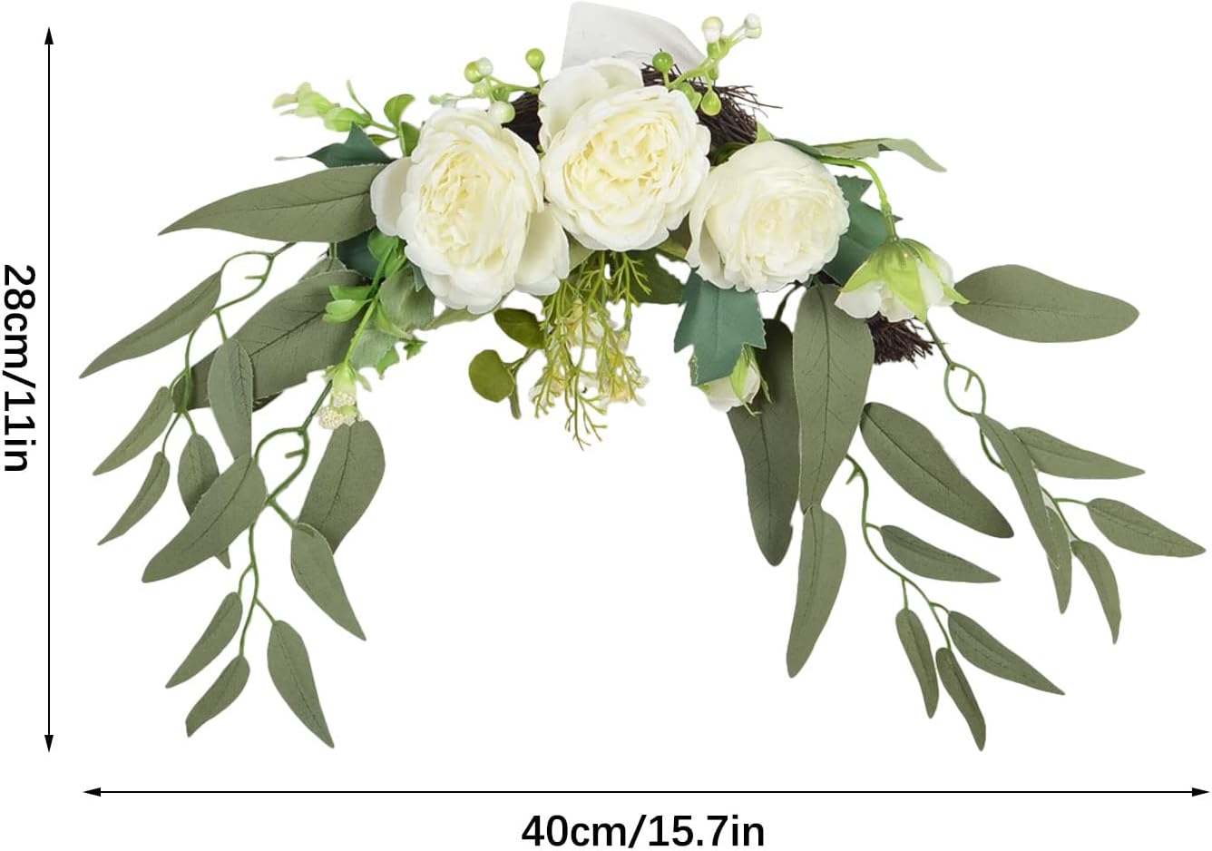 Artificial White Hydrangea Flower Swag for Wedding Arch Decor