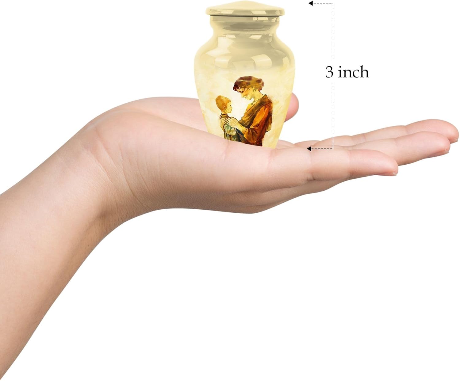 3 Inch Small Urn - Decorative Ashes Urn for Human