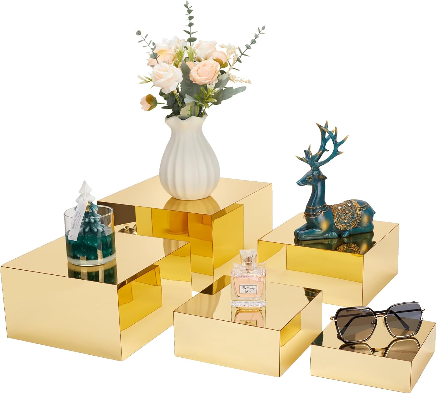 Acrylic Risers Display 5 Pcs for Jewelry and Food