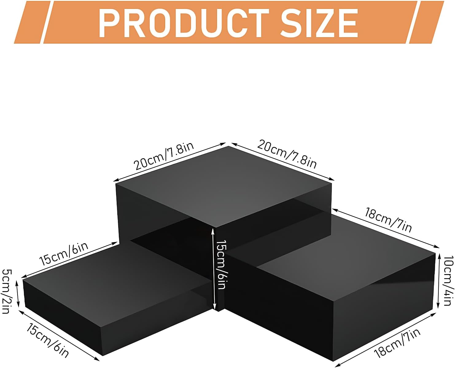 6 Pcs Acrylic Buffet Risers for Display