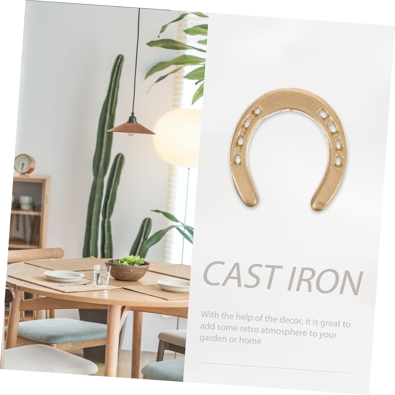 IMIKEYA Gold Horseshoe Wall Sculpture
