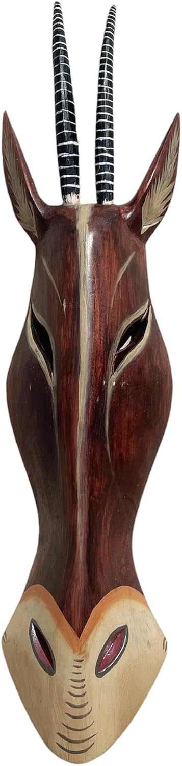 OMA African Antelope Wall Sculpture Wooden Decor