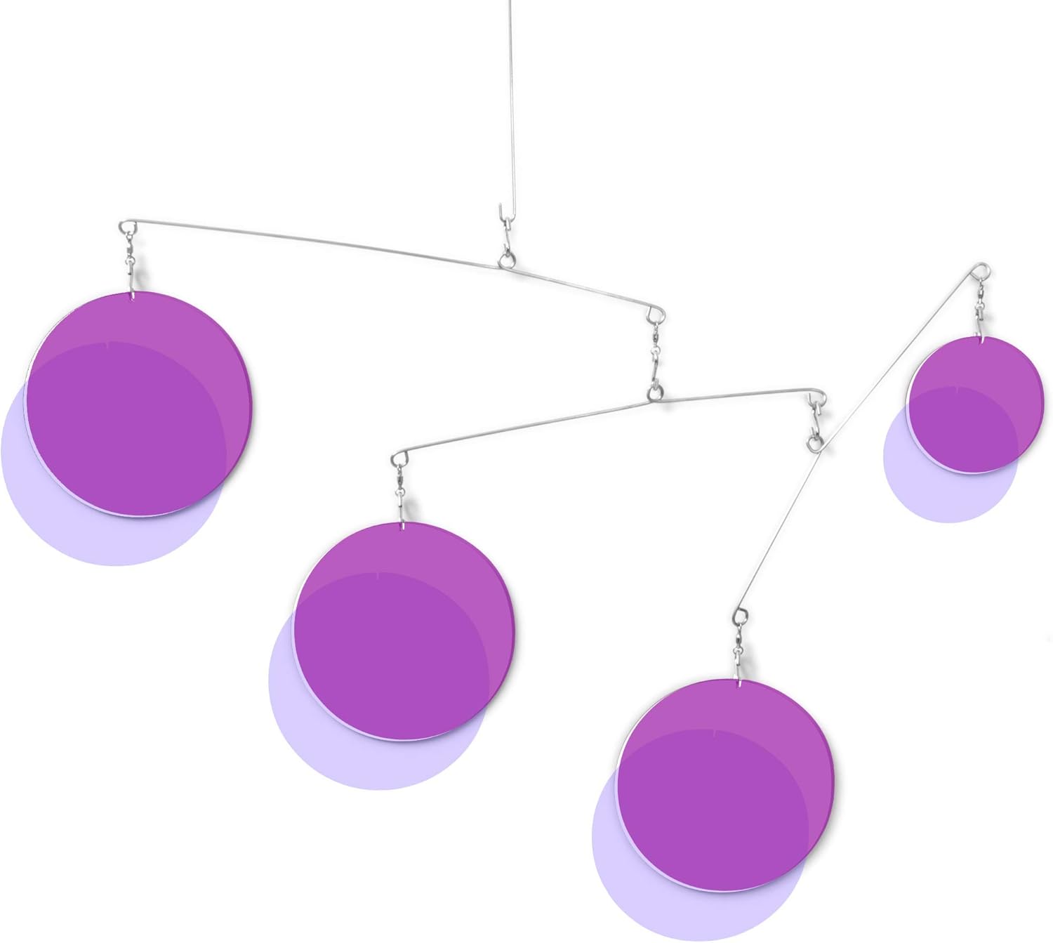 Modern Clear Purple Kinetic Art Mobile