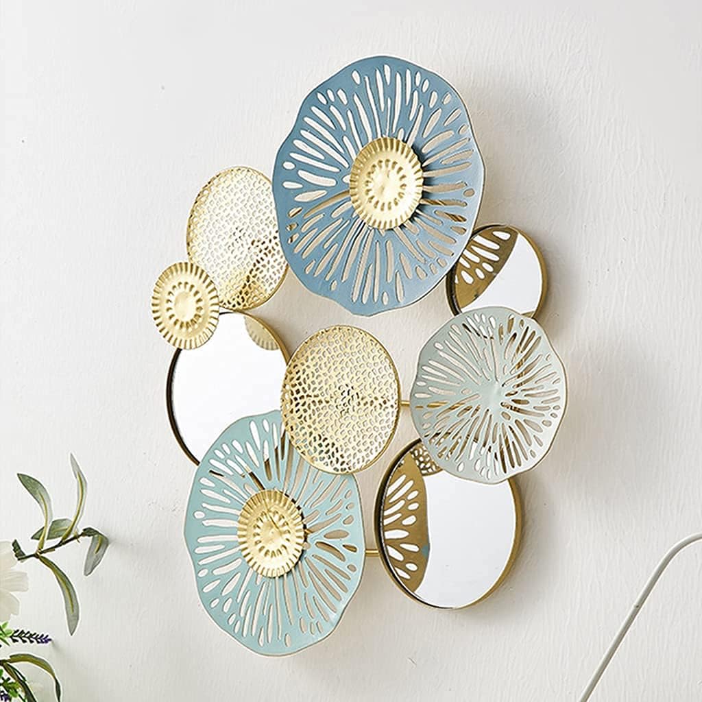 Mirrored Flower Wall Sculpture Decor Metal Art
