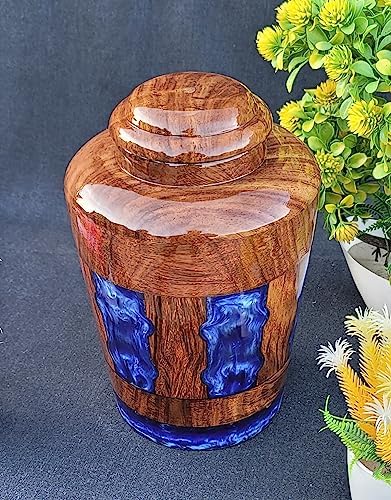 Rosewood Resin Cremation Urn with Personalization