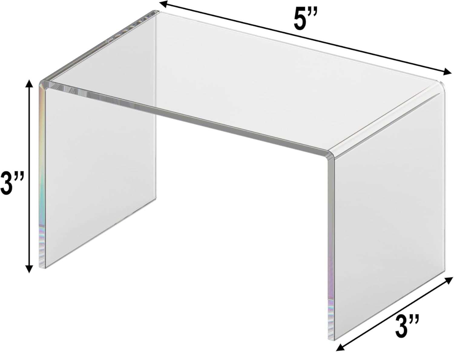 Clear Ad Plastics Acrylic Display Risers 2-Pack